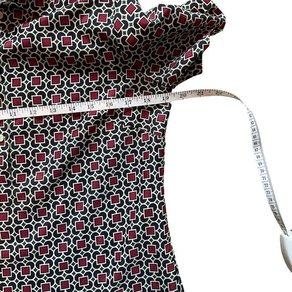 J. Crew Geometric Button Classic Knee Length Shirt Dress. Size 4 - Picture 5 of 8